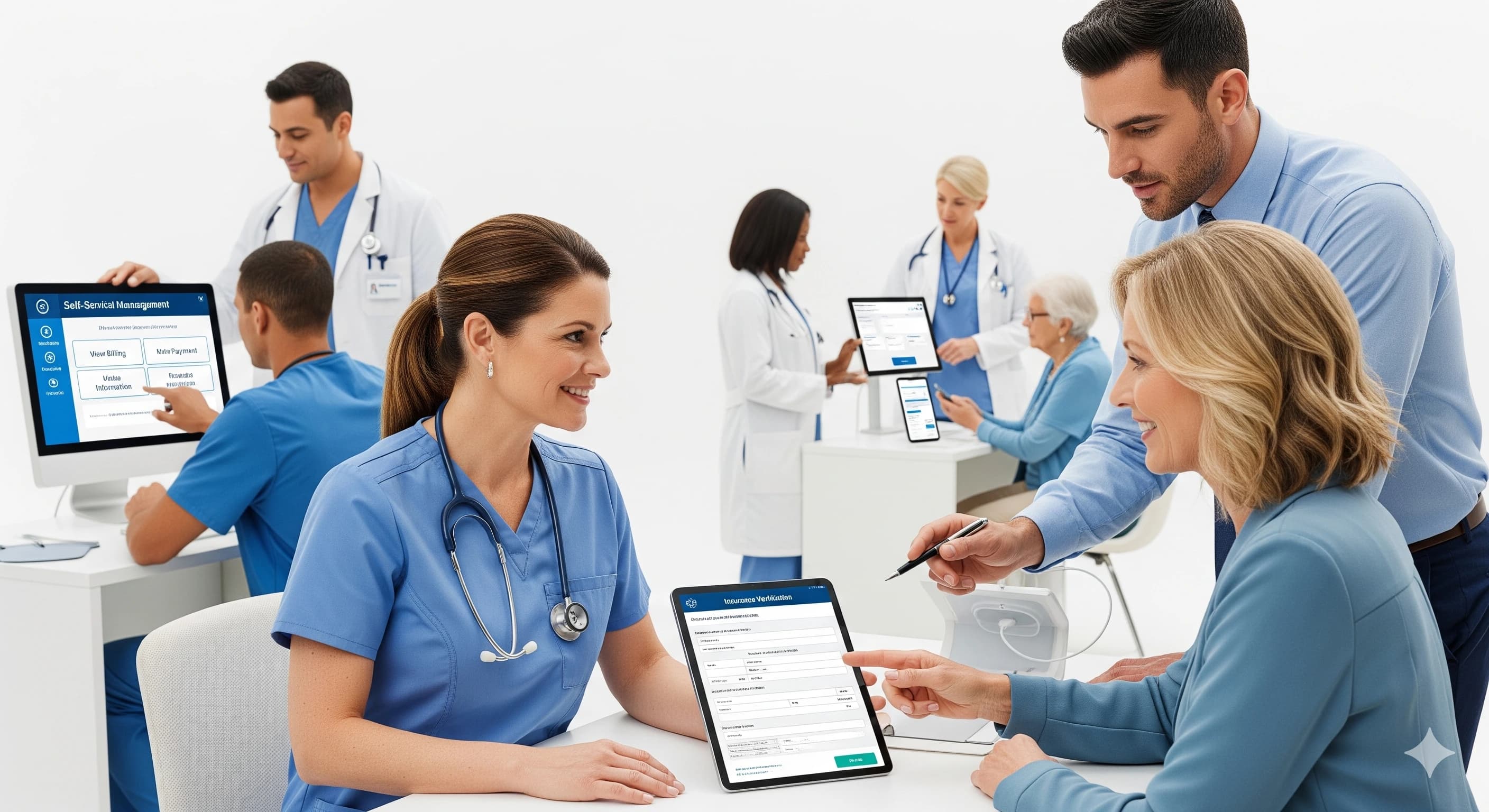 Medical coding professionals at work